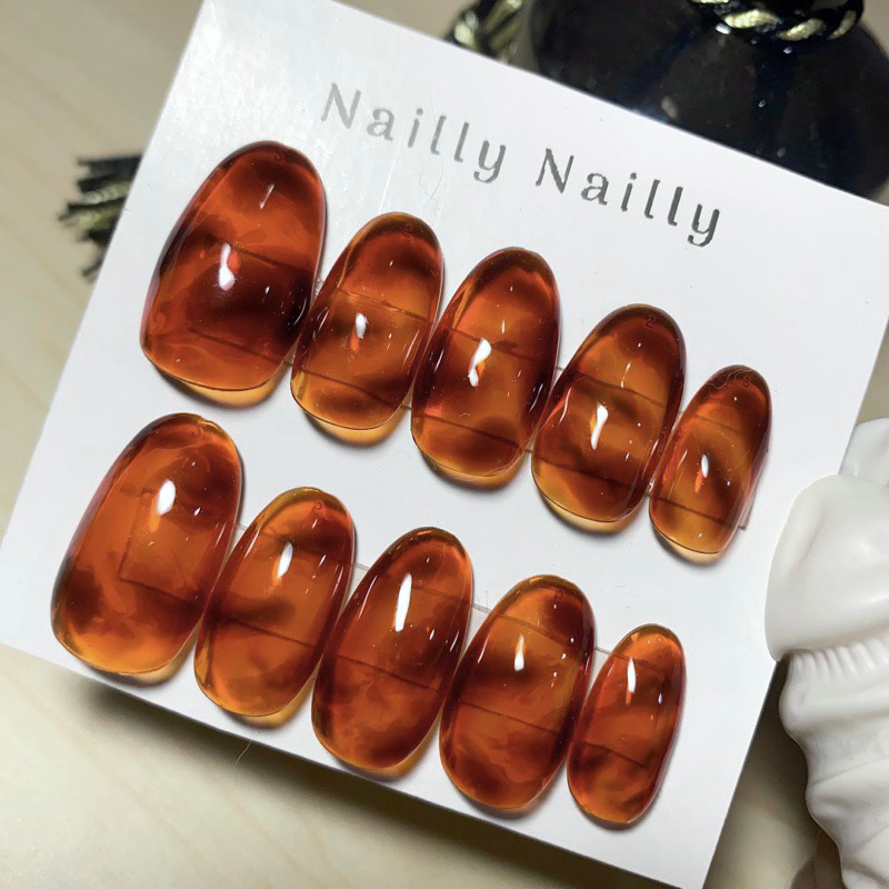 *NEW* เล็บpvc งานเจลลายกระน้ำตาล-ดำ #เล็บเจล #เล็บปลอมสำเร็จรูป #เล็บปลอม