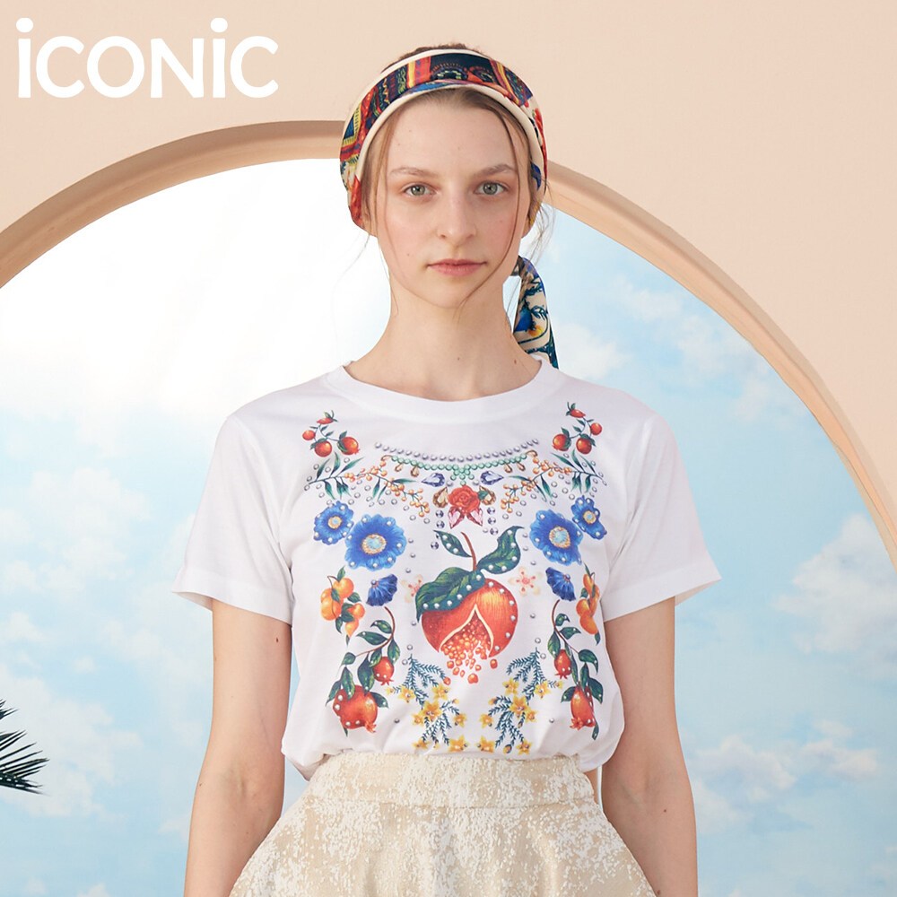 iCONiC TIBET FRUITS T-SHIRT #5193เสื้อยืด พิมพ์ลาย ผลไม้ทิเบต