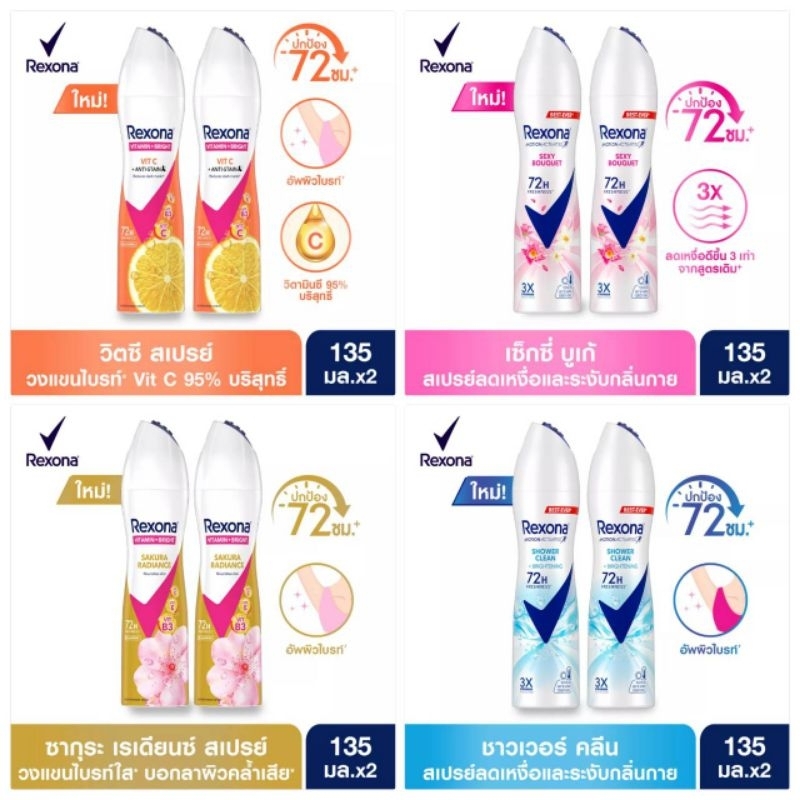 เรโซนา สเปรย์ระงับกลิ่นกายแพ็คคู่ ขนาด135ml ×2