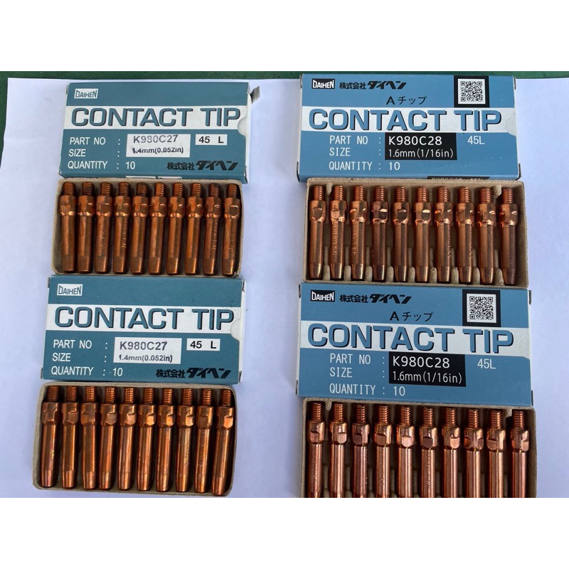 นมหนูเชื่อม CO2 OTC DAIHEN CONTACT TIP (แพ็ค 10 ชิ้น) มีให้เลือก 6 ขนาด
