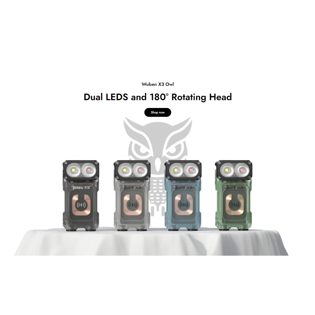Wuben X3 Owl EDC Flashlight 700lm + Aluminum Charging Box full set