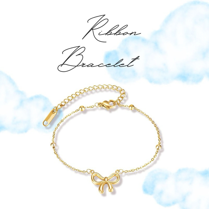 Ribbon Bracelet สร้อยข้อมือโบว์ | @trophies.co
