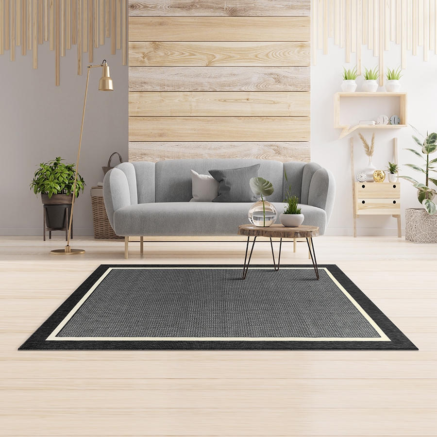 EXPRESS CARPET พรมรุ่น FENIX ลายกรอบ ไซส์ L 160x230cm หนา 4 mm  พรมห้องนั่งเล่น สไตล์มินิมอล