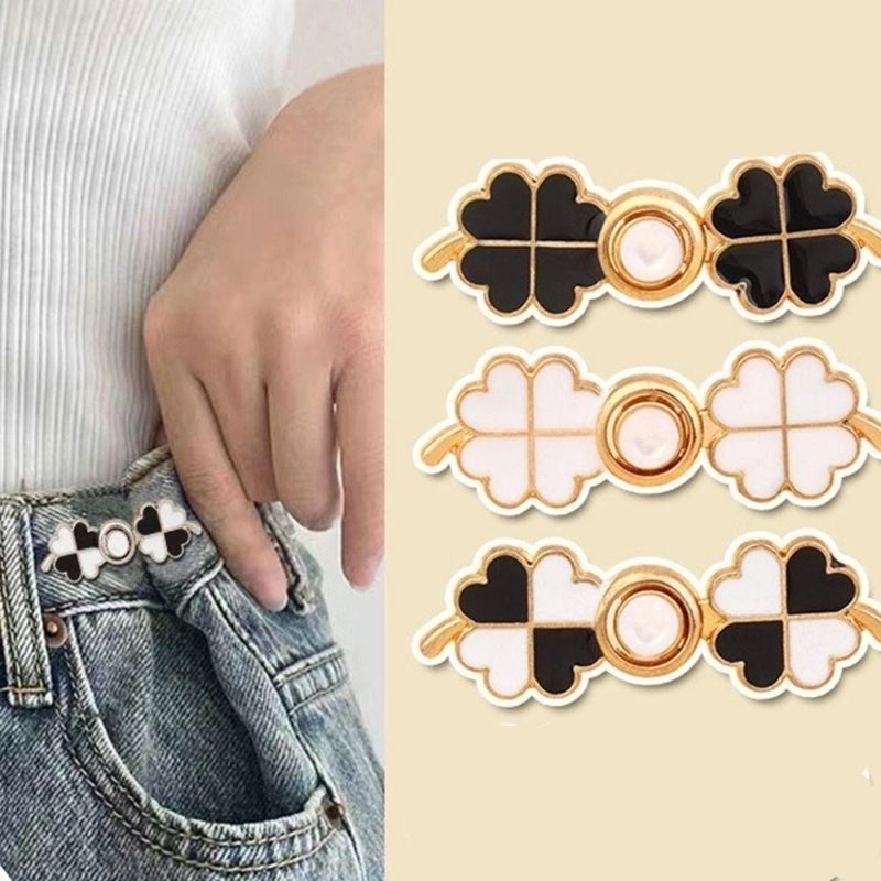 HOK06 ตะขอร่นกางเกงรูปใบโคลเวอร์พร้อมส่งในไทย เก็บโค้ดส่งฟรี - รูปที่ 4