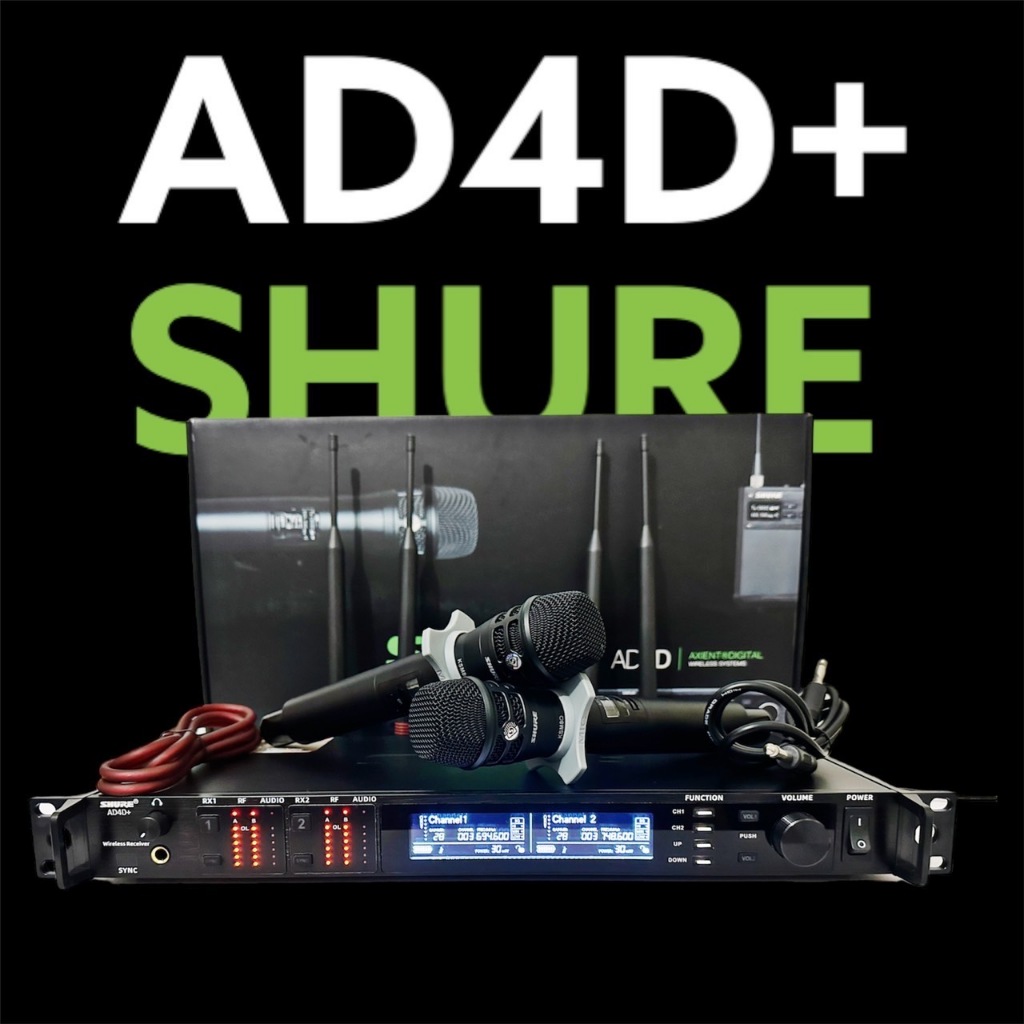 (รุ่นนิยม) AD4D+ คลื่น 694-758 MHz(2หน้าจอ) ปรับความถี่ได้ เสียงใสปลายซิปดีมาก รับสัญญาณไกล 70-100 เมตร ไมค์สำหรับพูด,ร้