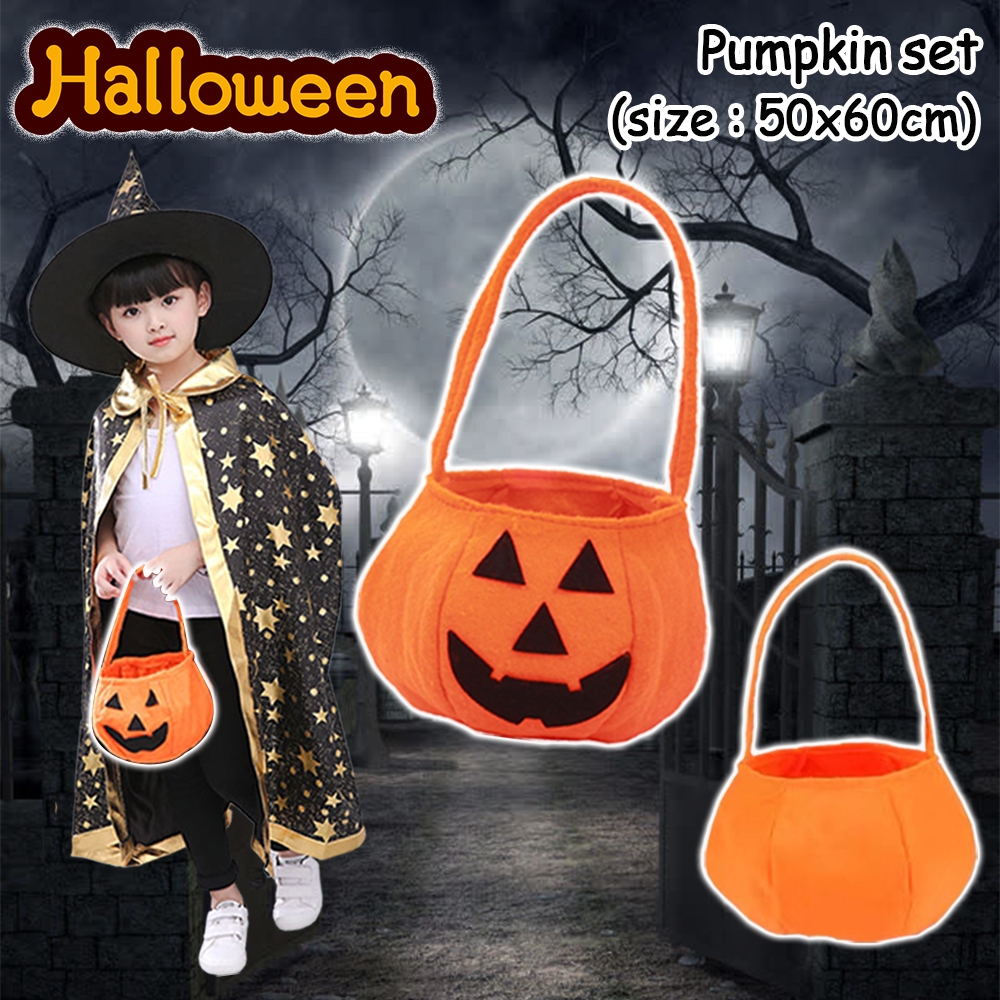 Big Party 🎃🎃ปลีก/กระสอบฟักทองผ้าไม่ทอสำหรับตกแต่งปาร์ตี้ ฮาโลวีน