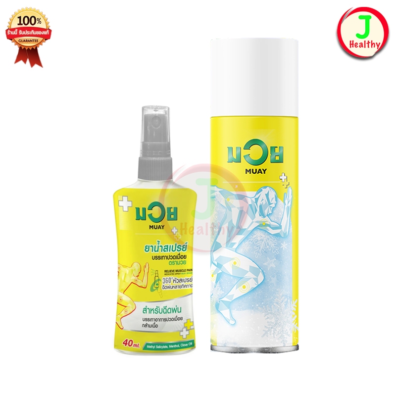 MUAY มวย ยาน้ำสเปรย์ บรรเทาปวดเมื่อย ตรามวย