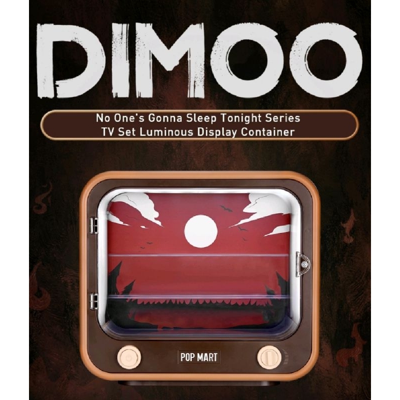 (พร้อมส่ง) Pop Mart Dimoo TV Set Luminous Display Container - กล่องเก็บโมเดลมีไฟ