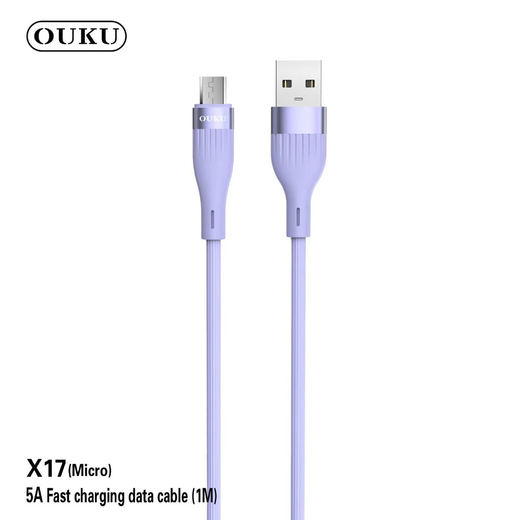 NEW!! OUKU X17 สายชาร์จรุ่นใหม่ 5A output Fast charge สายแข็งแรง สำหรับ Micro/Type-C/IOS สะดวกพกพาง่าย มีประกัน