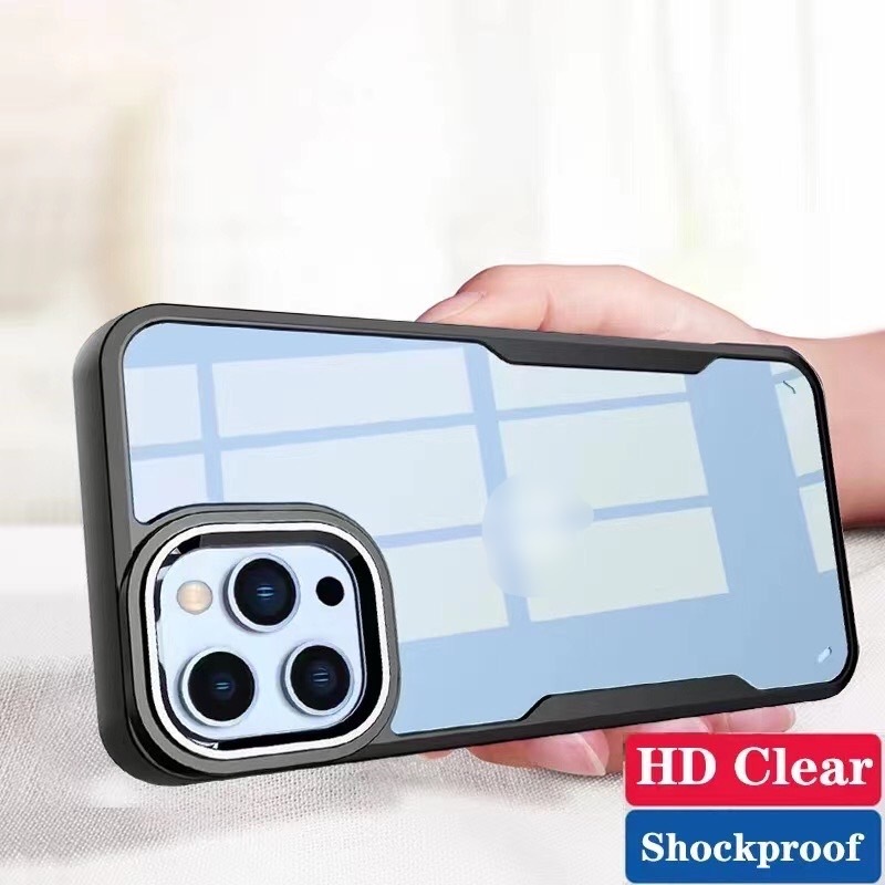 Case ip 15 15Pro 15Plus 15Pro max  เคสขอบนิ่มหลังใสแข็ง เคสกันกระแทกขอบดำ PC+TPU [CT 98Shop]