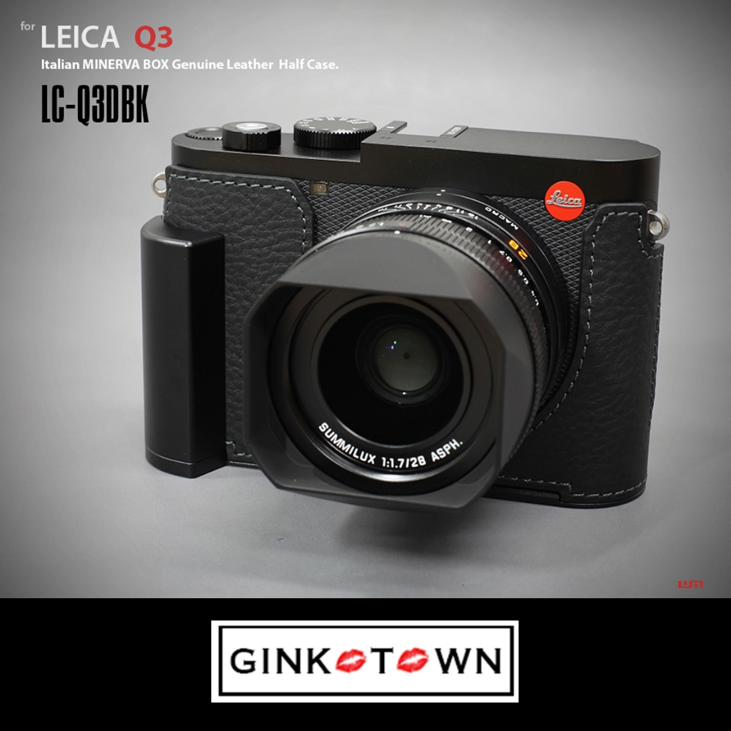 (ลดเพิ่มสูงสุด 800.-)  [LEICA Q3] Half Case for LEICA Q3 Black / LC-Q3DBK LIM’S – โปรปัง