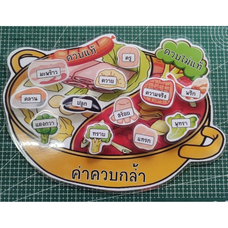 สื่อการสอนภาษาไทย จับคู่คำควบกล้ำ ติดตีนตุ๊กแก ราคาถูก สั่ง 2 ชิ้นขึ้นไป