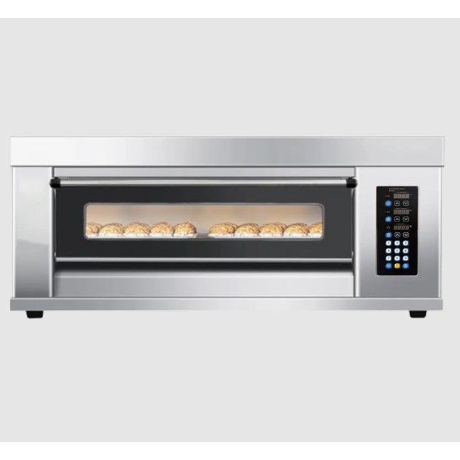 Kitchenmall เตาอบแก๊สควบคุมด้วยไฟฟ้า 1 ชั้น 2 ถาด HLG-01-02