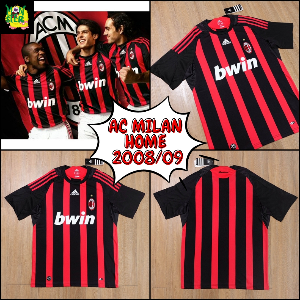 พร้อมส่งจากไทย🇹🇭 เสื้อบอลย้อนยุค เอซีมิลาน เหย้า ปี 2008/09  AC Milan Home Retro Jersey 2008/09 ❌ไม่ใช่เกรดตลาด❌