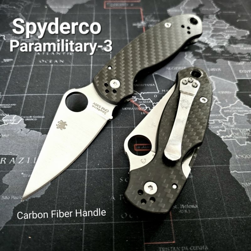 มีดพับ Spyderco Paramilitary 3, Carbon Fiber