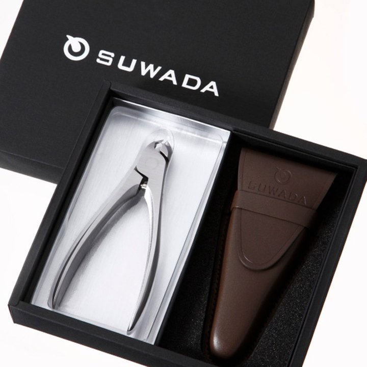 [พร้อมส่ง] SUWADA กรรไกรตัดเล็บมือLimited EditionคลาสสิคสีเงินLปลายแหลมน้อยลง ซองหนัง