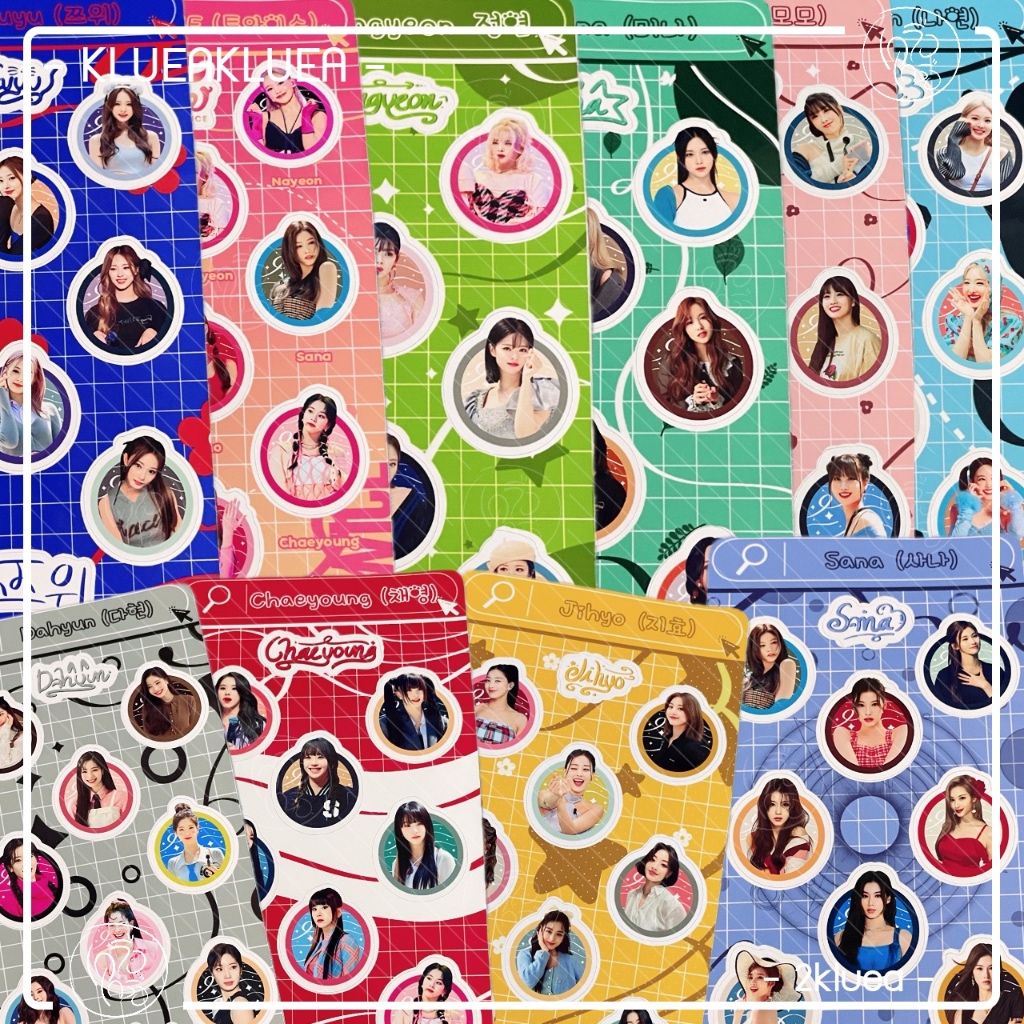 สติ๊กเกอร์ ไดคัท Twice ทไวซ์ ขนาด 13.5*7.5 cm.