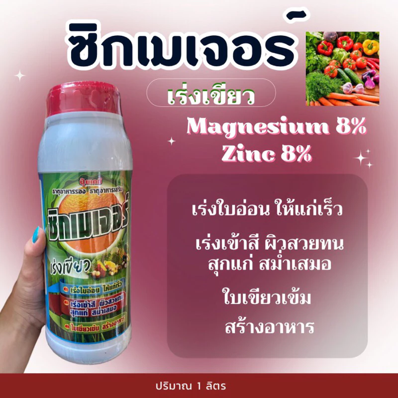 ซิกเมเจอร์ #ซิกเนเจอร์ (แมกนีเซียม+สังกะสี) เร่งเขียว เข้าสี 1 ลิตร