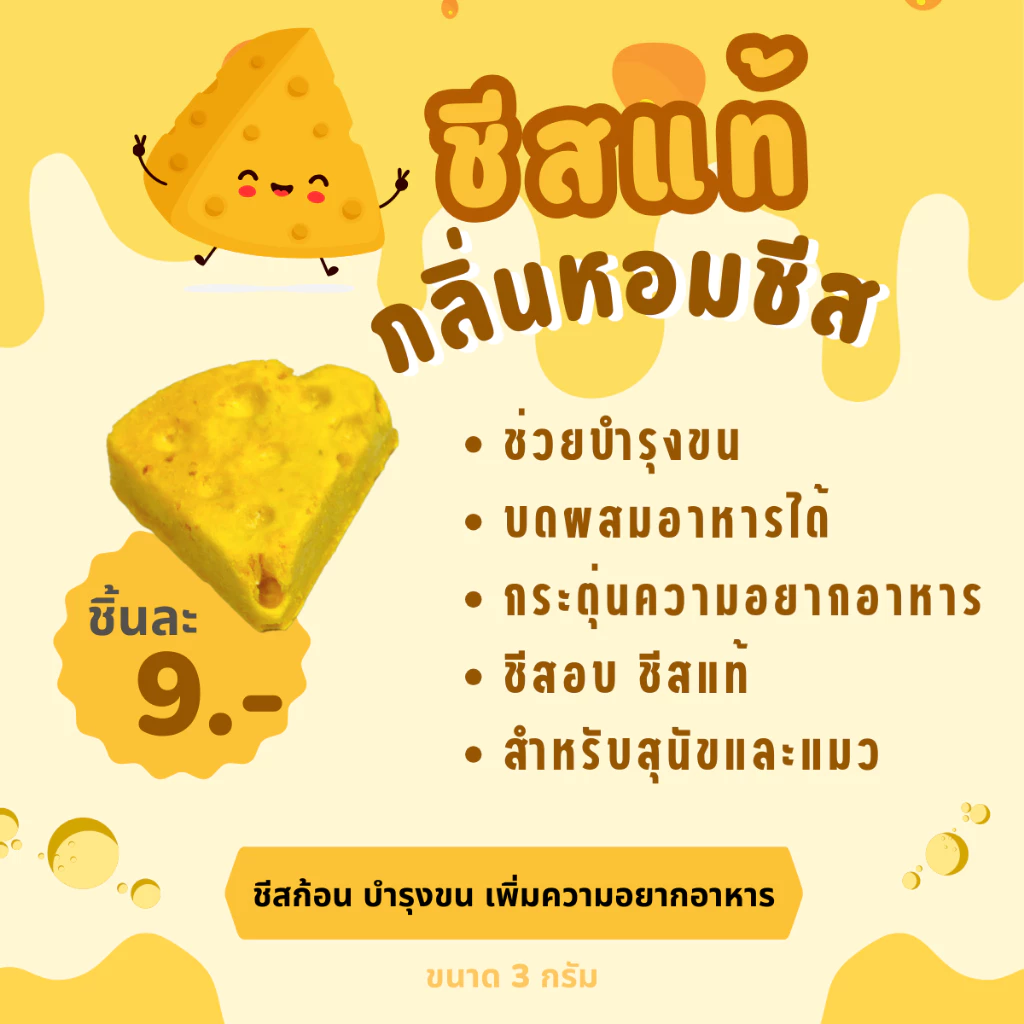🎉 🐶 ชีสก้อน สำหรับสุนัขและแมว ขนมสุขภาพ  สินค้าพร้อมส่ง ร้านค้ายินดีให้บริการ thumbnail 6