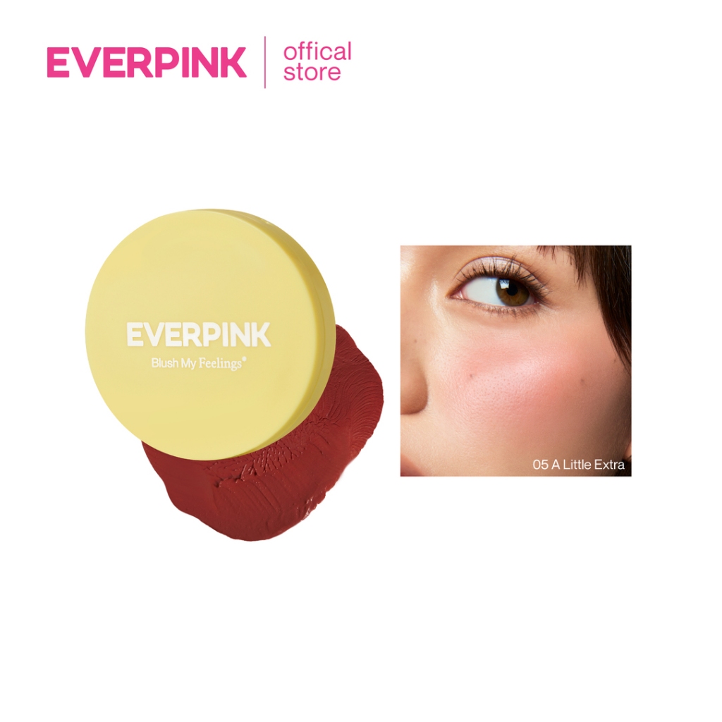 EVERPINK Blush My Feelings บลัชออนเนื้อครีม ฟินนิชชิ่งแมทบางเบา ไร้ความมัน 3.2g.