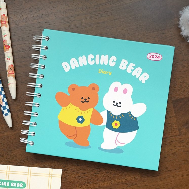 2024 Dancing Bear Diary (Weekly) แพลนเนอร์รายสัปดาห์ ไดอารี่