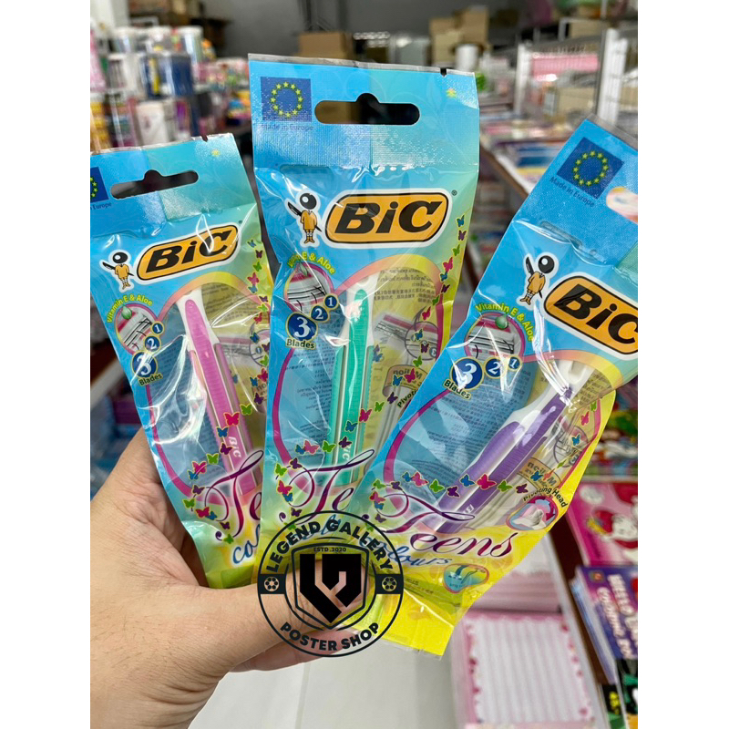 BIC มีดโกน แบบ 3 ใบมีด รุ่น Teens Colours มี 3 สี