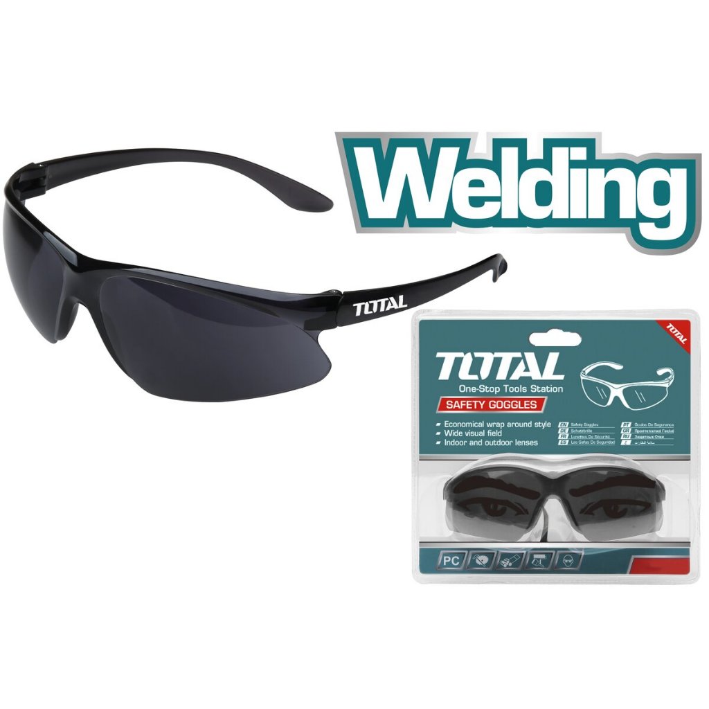 TOTAL แว่นตาช่างเชื่อม สีดำ รุ่น TSP307 ( Safety Goggles) แว่นตา แว่นตาเชื่อม