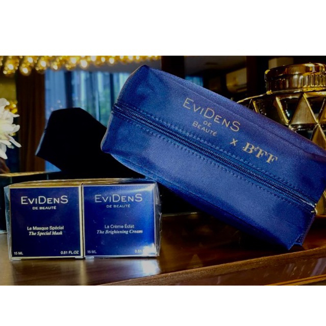 Evidens de beaute The special mask & The brightening cream มาพร้อมกระเป๋า