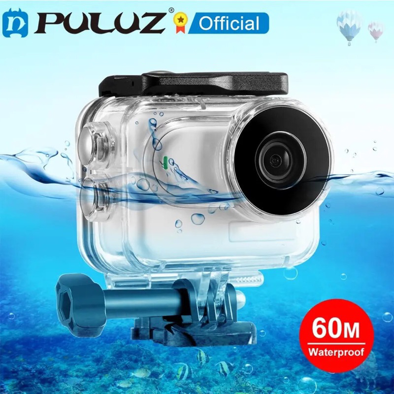 PULUZ for Insta360 GO 3 60m Underwater Waterproof Housing Case with Base Adapter & Screw Diving Case