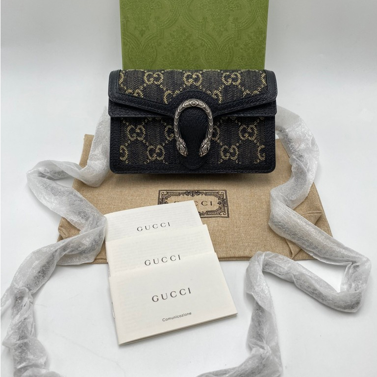 Gucci Dionysus Super Mini Bag in Black *กรุณาทักแชทสอบถาม เพื่อเช็คสต็อคก่อนกดสั่งนะคะ*