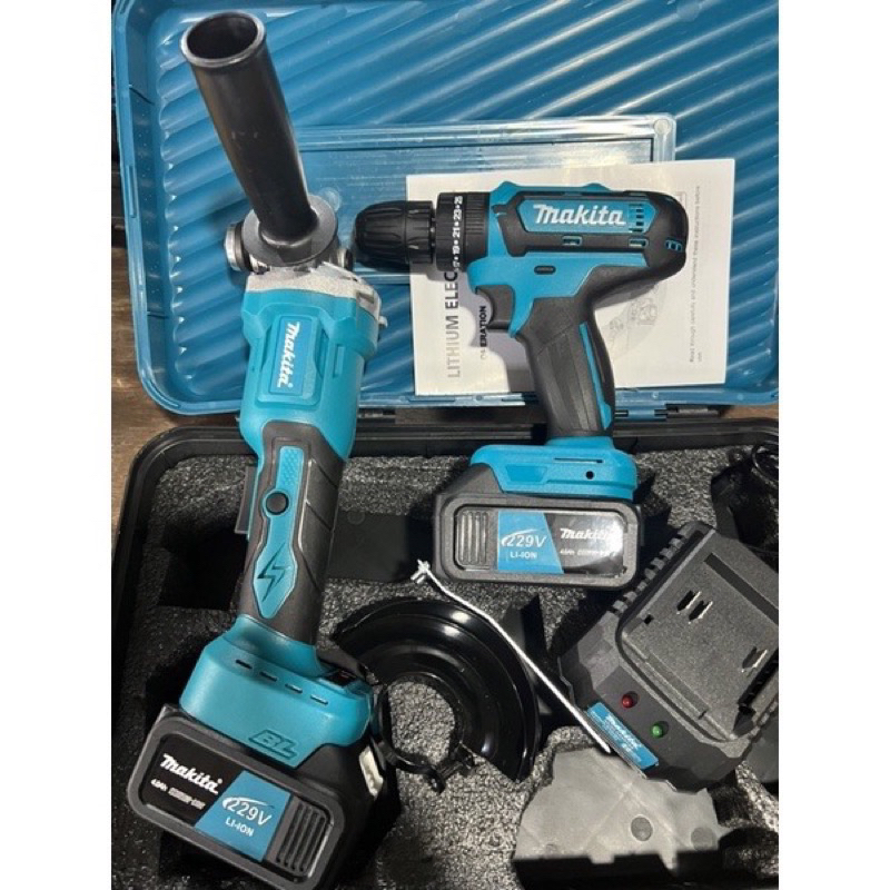 Makita หินเจียไร้สาย+สว่านไร้สายMakita🔥หินเจียมอเตอร์บัสเลส🔥(งานเทียบในชุดแพ็คคู่)💥💥 229V คุ้มสุดคุ้ม - รูปที่ 4