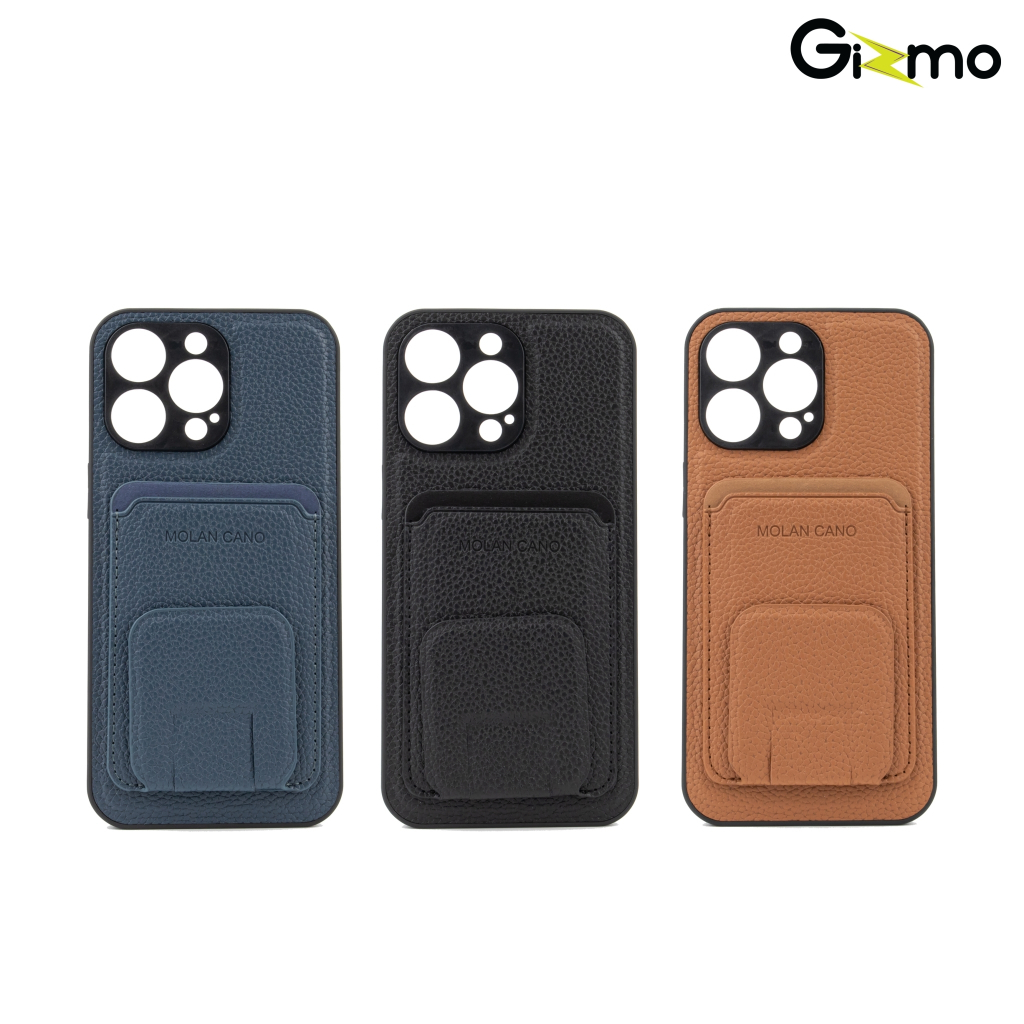 Gizmo รุ่น 15 / 15+ / 15 P / 15 PM เคสหนัง เคสใส่นามบัตร มีขาตั้ง กันกระแทก เคส สีดำ น้ำตาล กรม Case