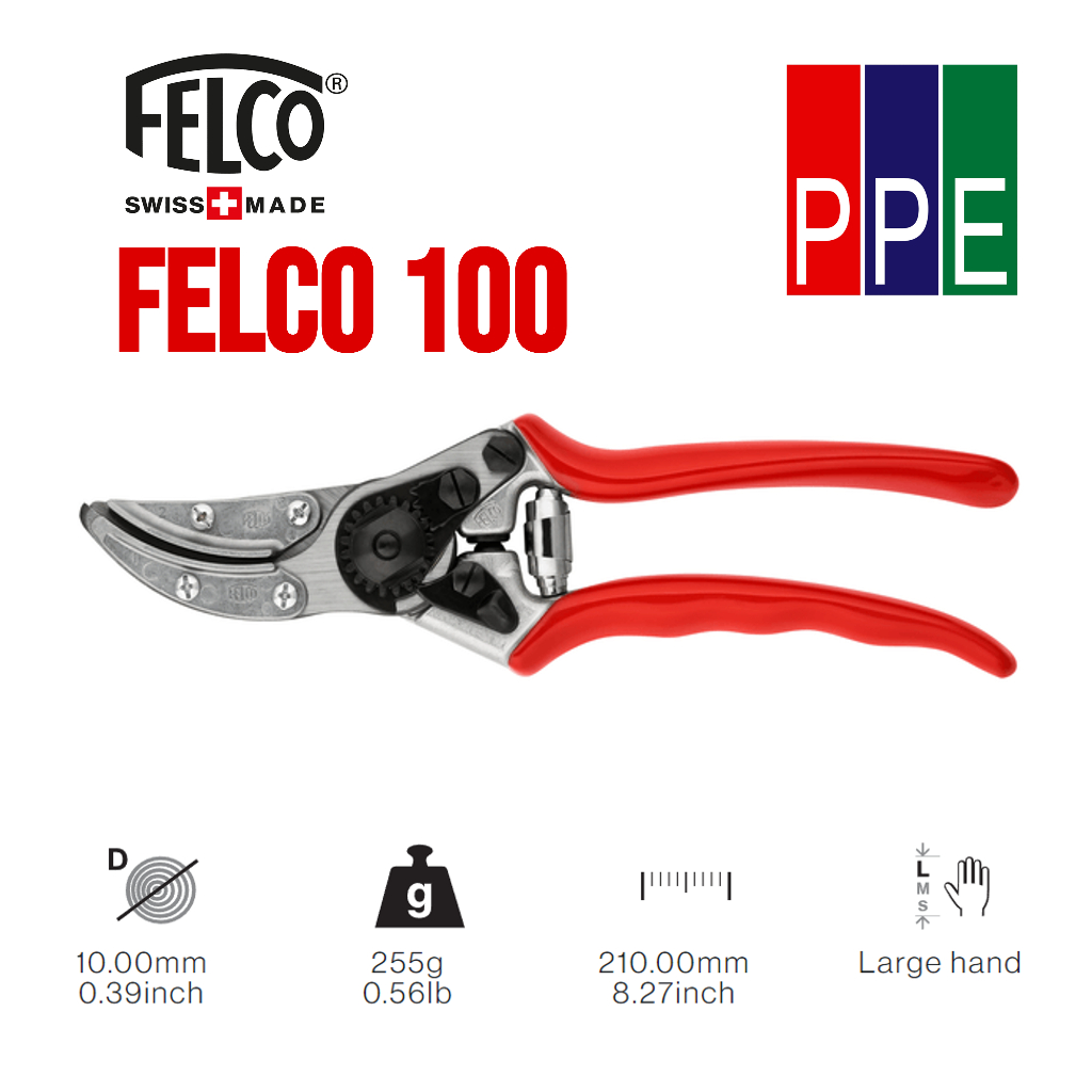 FELCO 100 [FELCO] กรรไกรตัดกิ่งกุหลาบและดอกไม้ ตัดเก็บดอกไม้ (Cut & Hold)