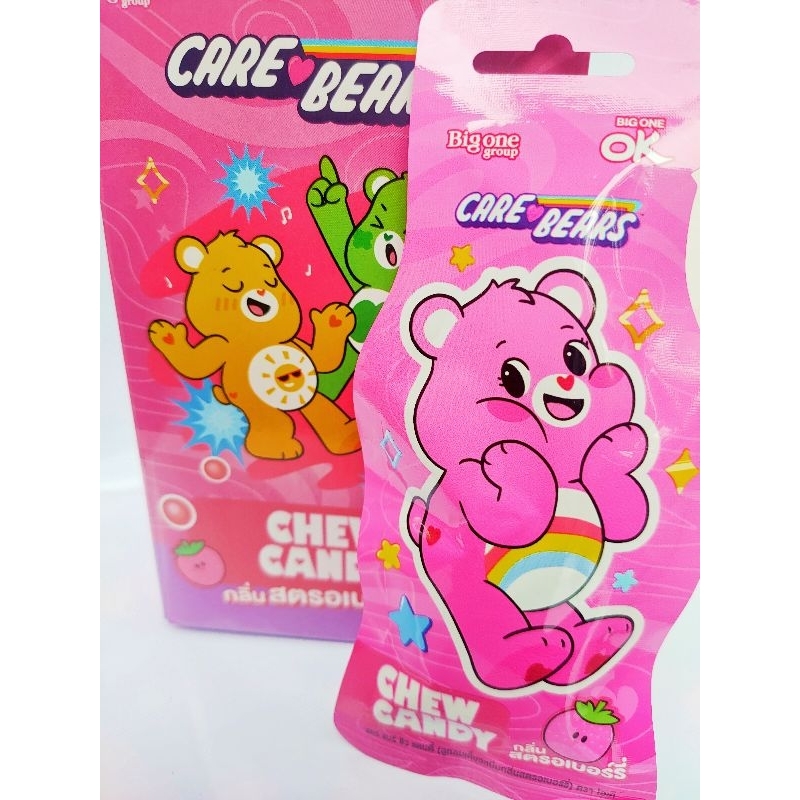 1ซองCare bear chew candy ลูกอมเคี้ยวหนึบ แคร์แบร์ มี3รสให้เลือกทาน อร่อยน่ารัก มีอ.ย.