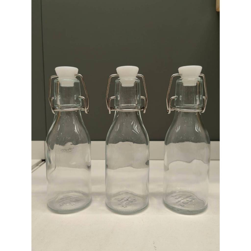 KORKEN คอร์เก้น ขวดแก้วมีจุกล็อก 3 ชิ้น (15 ซล.)