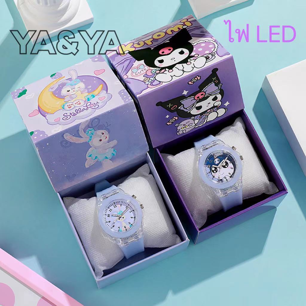 ใหม่ นาฬิกาข้อมือ สายซิลิโคน มีไฟ LED เรืองแสง ลายการ์ตูนน่ารัก สําหรับเด็ก
