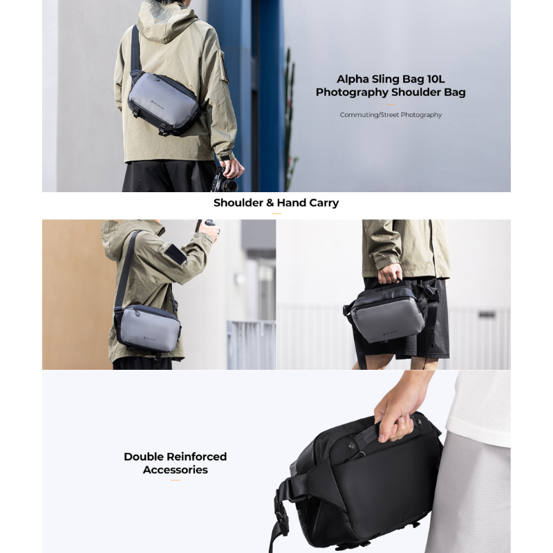 กระเป๋ากล้อง K&F คาดอกคาดไหล่ 2 in 1 Camera DSLR Backpack Portable Bag