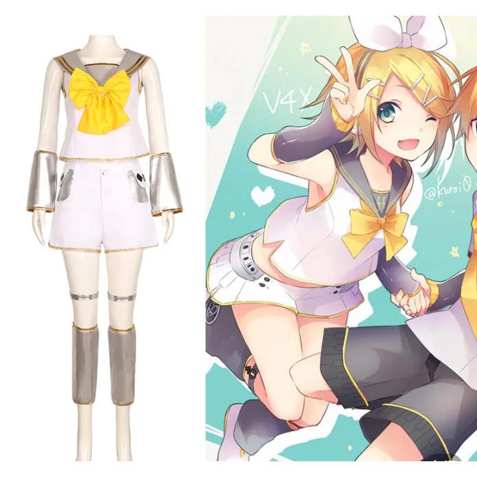 Hatsune Miku Mirror Sound Gemini Mirror Sound Bell คอสเพลย์เกมอะนิเมะ JK เครื่องแบบ