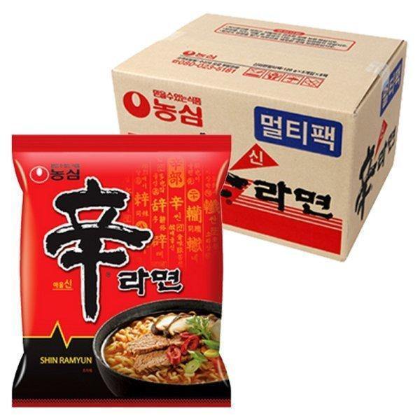 ยกลัง SHIN RAMYUN 120g x 5 x 8 ชินรามยอน 1ลัง 40ห่อ มาม่าเกาหลี บะหมี่ดำเกาหลี มาม่าเผ็ด รสเผ็ด 신라면