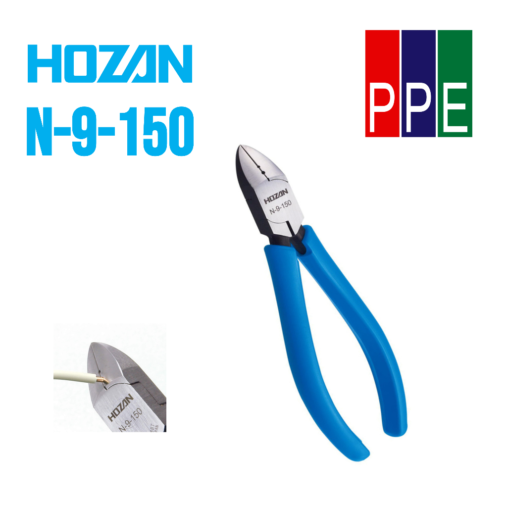 N-9-150 [HOZAN] คีมตัดสายไฟและที่ปอก 150mm.Diagonal nipper with stripper