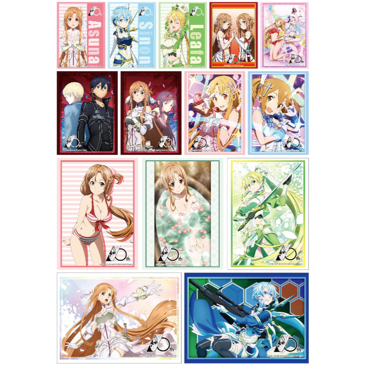Bushiroad Sleeve SAO Sword Art Online 10th Anniversary : Kirito, Asuna, Sinon, Leafa, Yuuki, Eugeo, Yuna - ซองใส่การ์ด