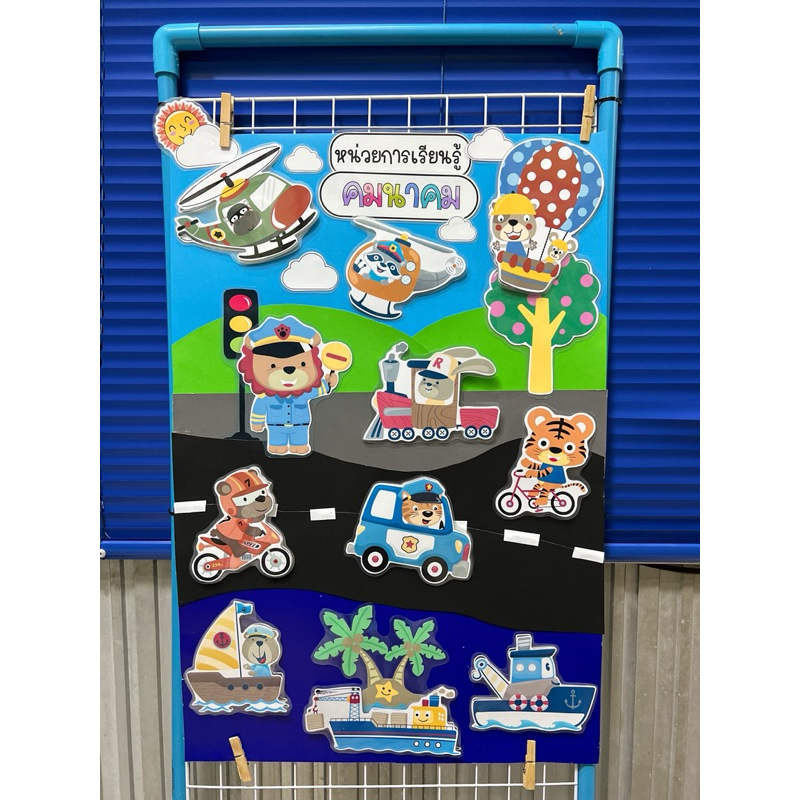 สื่อการสอน เกมการศึกษา ป้ายนิเทศ หน่วยคมนาคม เกมภาพเงา คมนาคมทางบก ทางน้ำ ทางอากาศ ❌อ่านรายละเอียดก่อนสั่งซื้อ❌