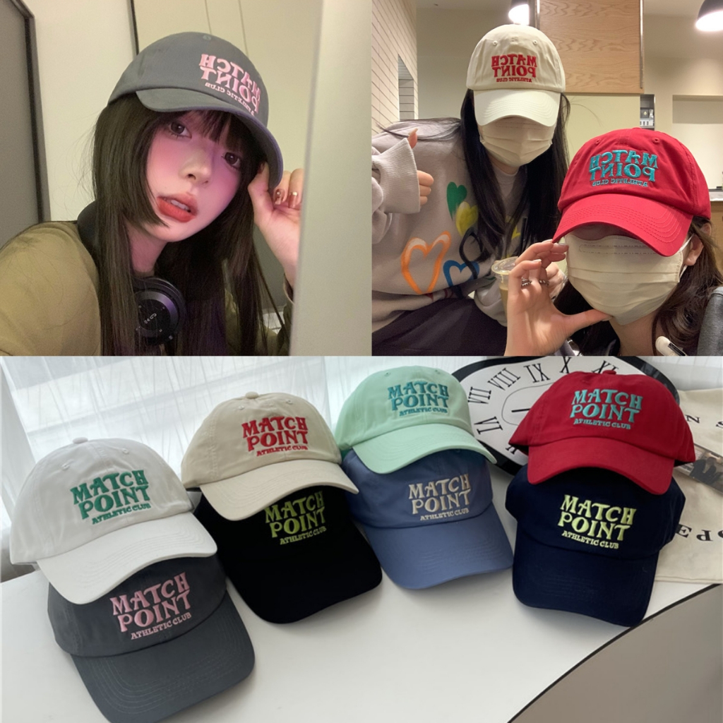 หมวกแก๊ปเบสบอลปัก Match Point มี 8 สี