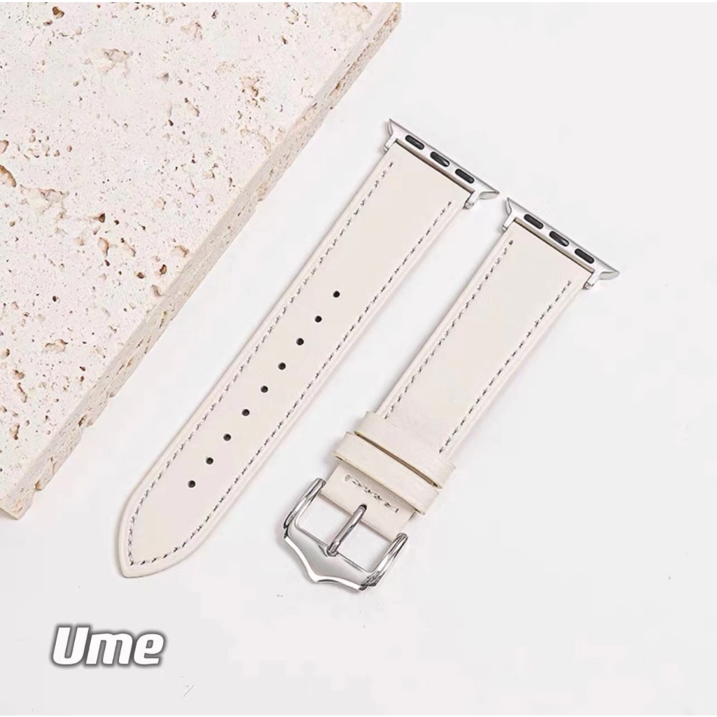 สายนาฬิกาข้อมือหนังสาย Watch10 9 7 6 se 8 ultra ขนาด 38/40/41/42/44/45/46/49มม strap ใหม่บางสายหนัง DD