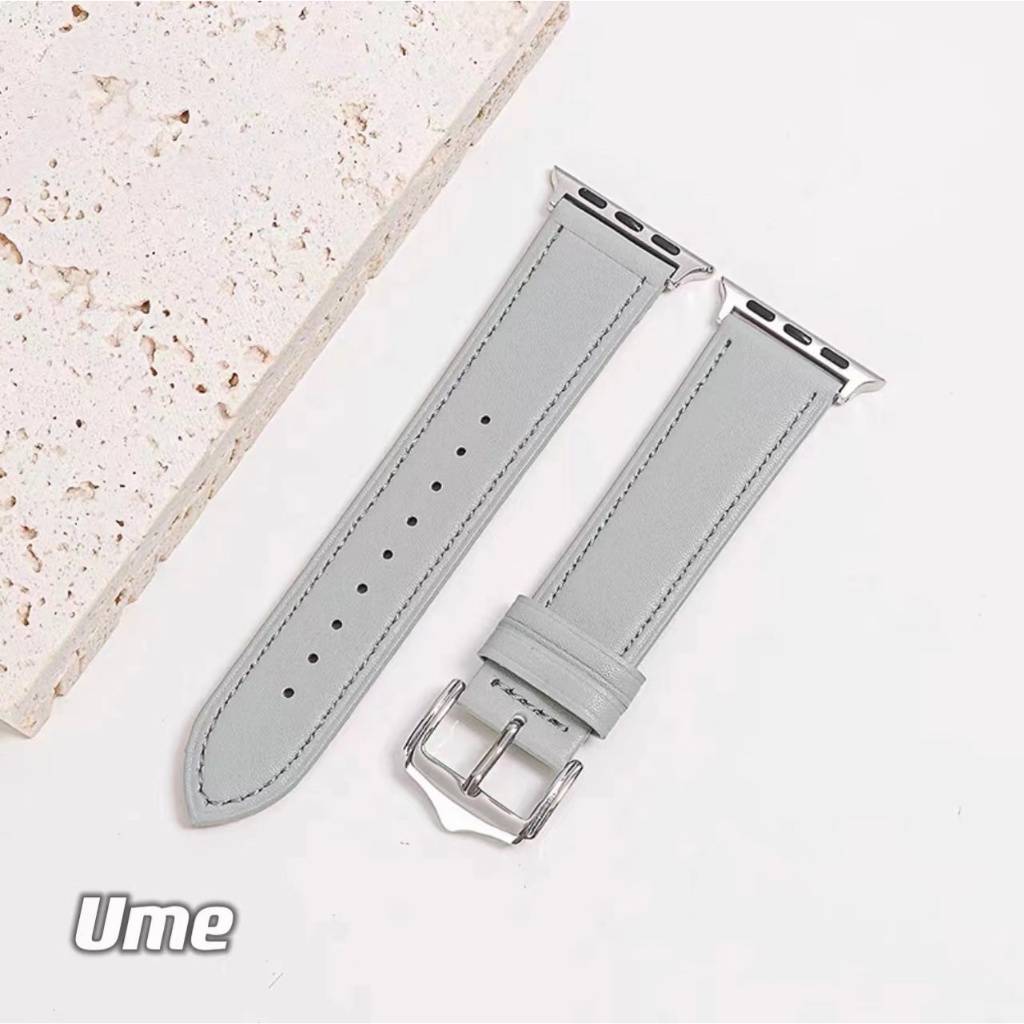 สายนาฬิกาข้อมือหนังสาย Watch10 9 7 6 se 8 ultra ขนาด 38/40/41/42/44/45/46/49มม strap ใหม่บางสายหนัง DD