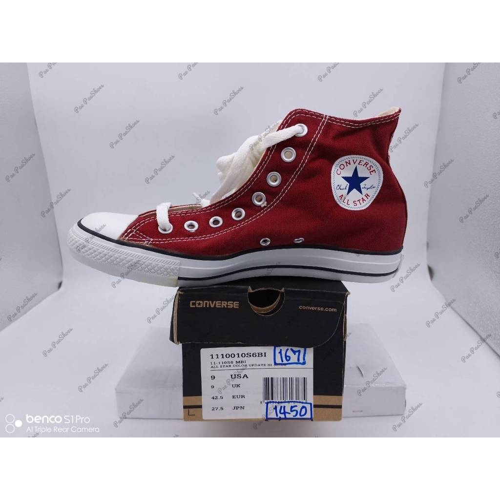 รองเท้า Converse all star รุ่น Converse167 1110S-MSI สีแดง งานแท้100% โปรโมชั่นลดราคา 40%