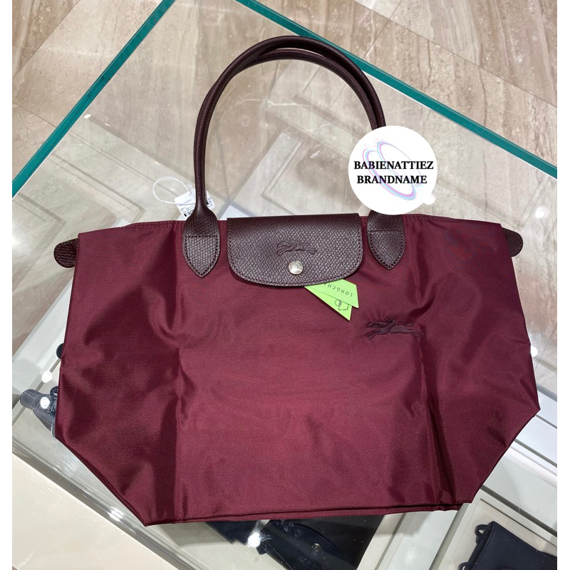 💥ใช้โค้ดลดสูงสุด 1,000.-💥(แท้100% KingPower)NEW LONGCHAMP  Green Collection สี Bergundy (แดงเบอกันดี