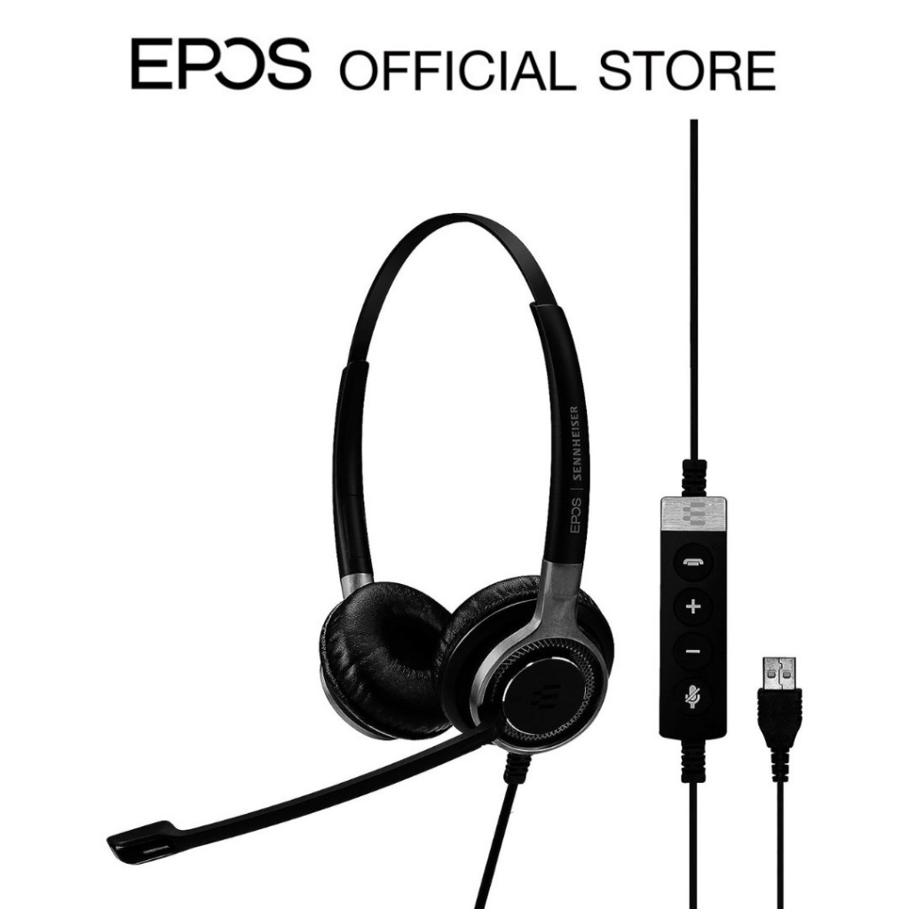 EPOS I SENNHEISER หูฟังแบบมีสาย IMPACT SC 660 USB ML STEREO USB HEADSET, MS TEAMS