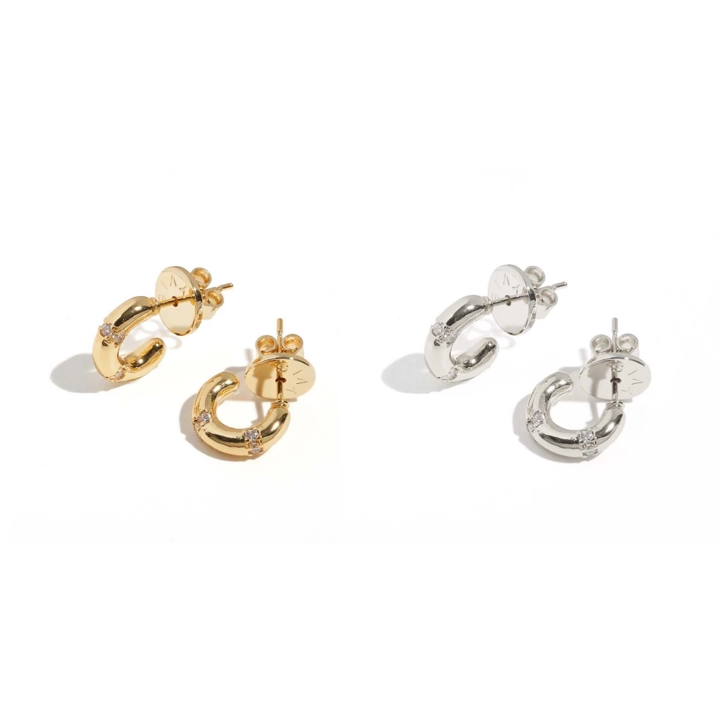 YVIS Tiny Double Gem Hoop