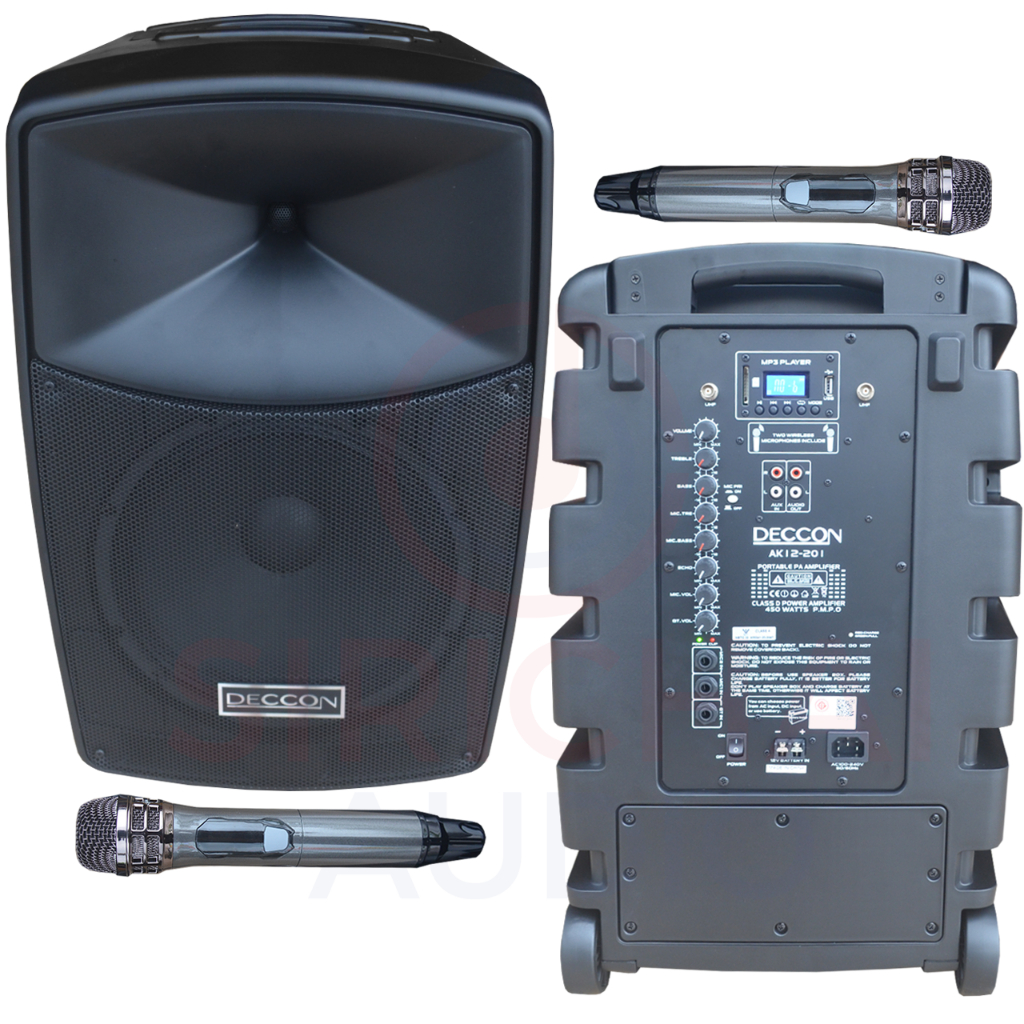 ลำโพงล้อลาก (12นิ้ว) DECCON รุ่น AK12-201 รุ่นใหม่ล่าสุด